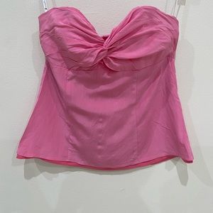 Y2k silk nanette lepore Vintage Pink tube top